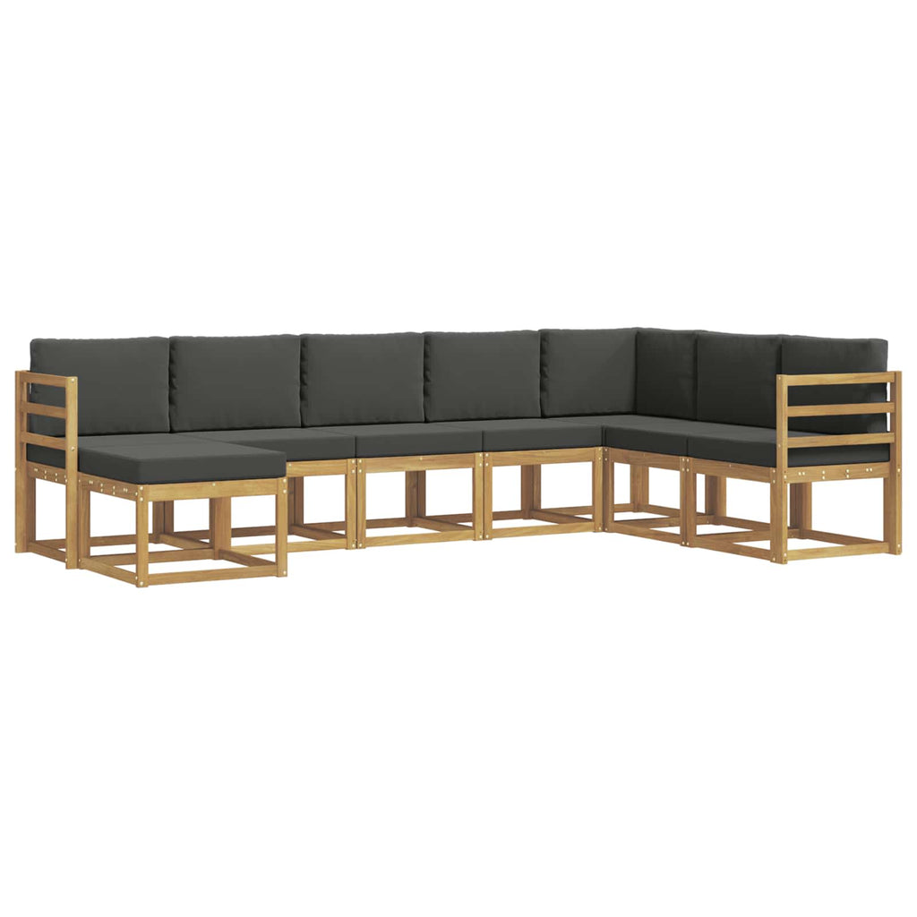 Outdoor-Sofagarnitur mit Kissen 8 pcs Weiß und Anthrazit