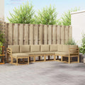 Outdoor-Sofagarnitur mit Kissen 8 pcs Weiß und Beige