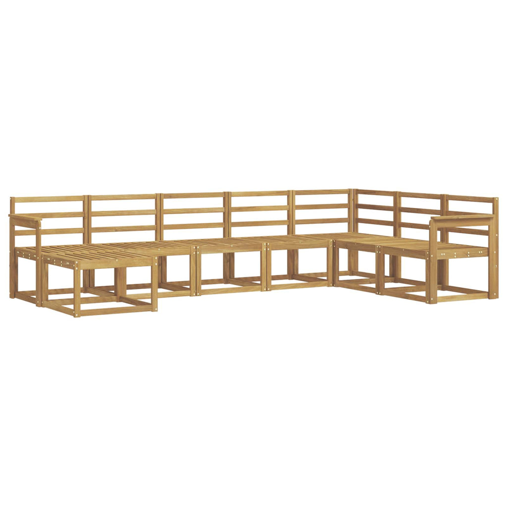 Outdoor-Sofagarnitur 8 pcs Weiß Massivholz Akazie