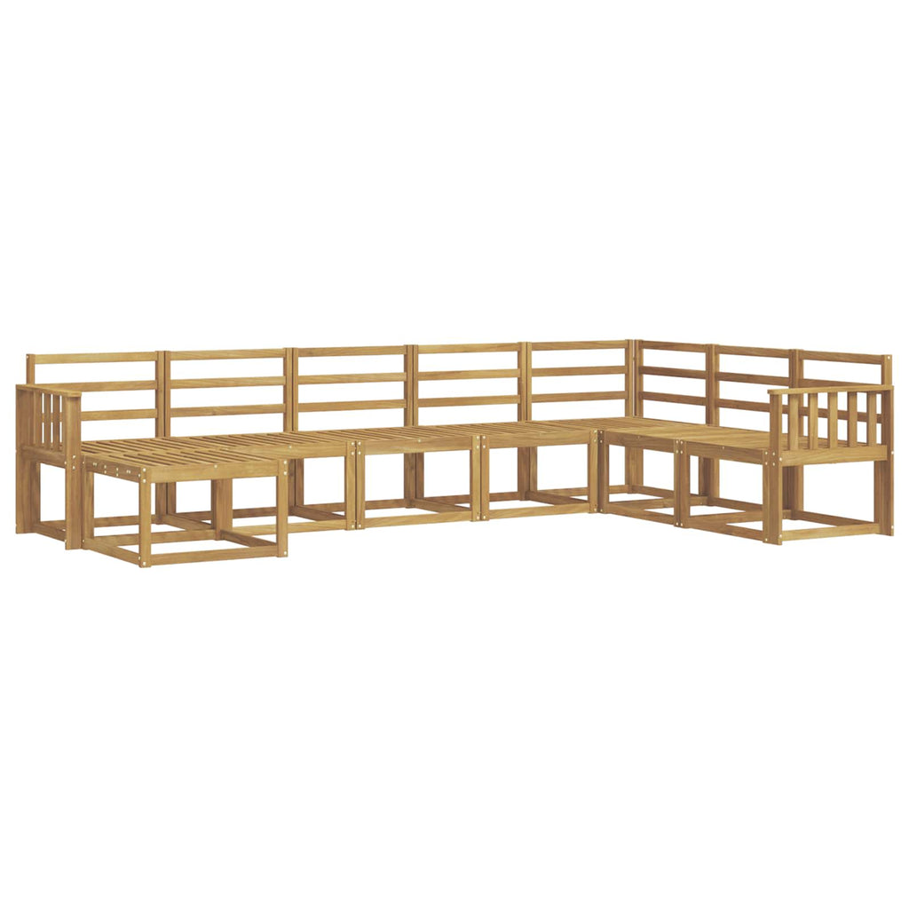Outdoor-Sofagarnitur 8 pcs Weiß Massivholz Akazie