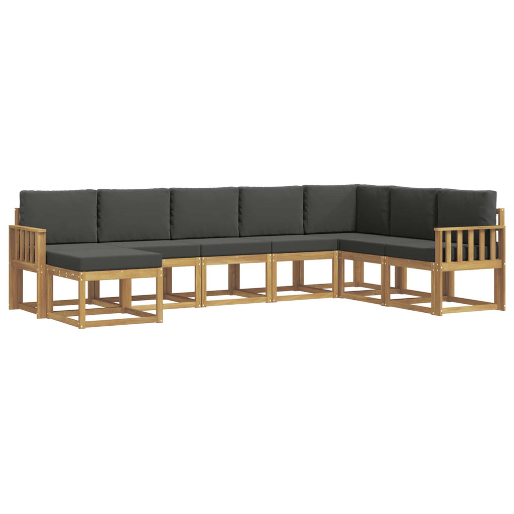 Outdoor-Sofagarnitur mit Kissen 8 pcs Weiß und Anthrazit