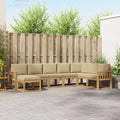Outdoor-Sofagarnitur mit Kissen 8 pcs Weiß und Beige
