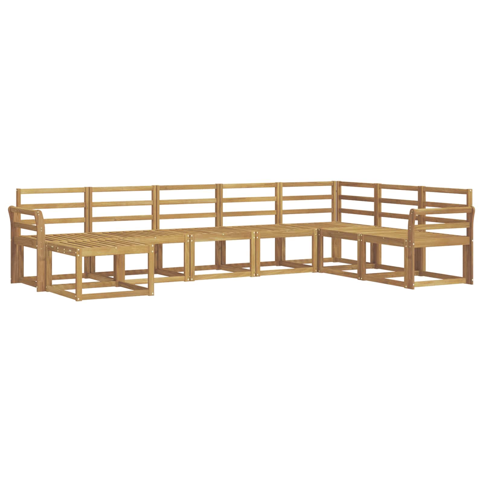 Outdoor-Sofagarnitur 8 pcs Weiß Massivholz Akazie