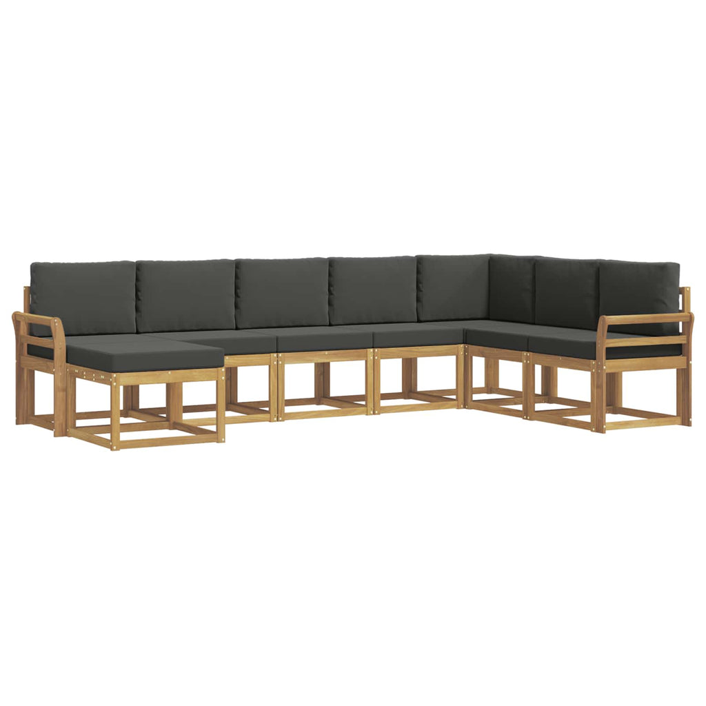 Outdoor-Sofagarnitur mit Kissen 8 pcs Weiß und Anthrazit