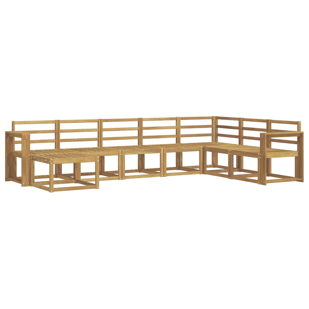 Outdoor-Sofagarnitur 8 pcs Weiß Massivholz Akazie