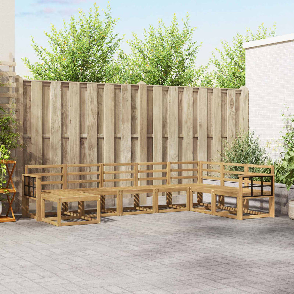 Outdoor-Sofagarnitur 8 pcs Weiß Massivholz Akazie