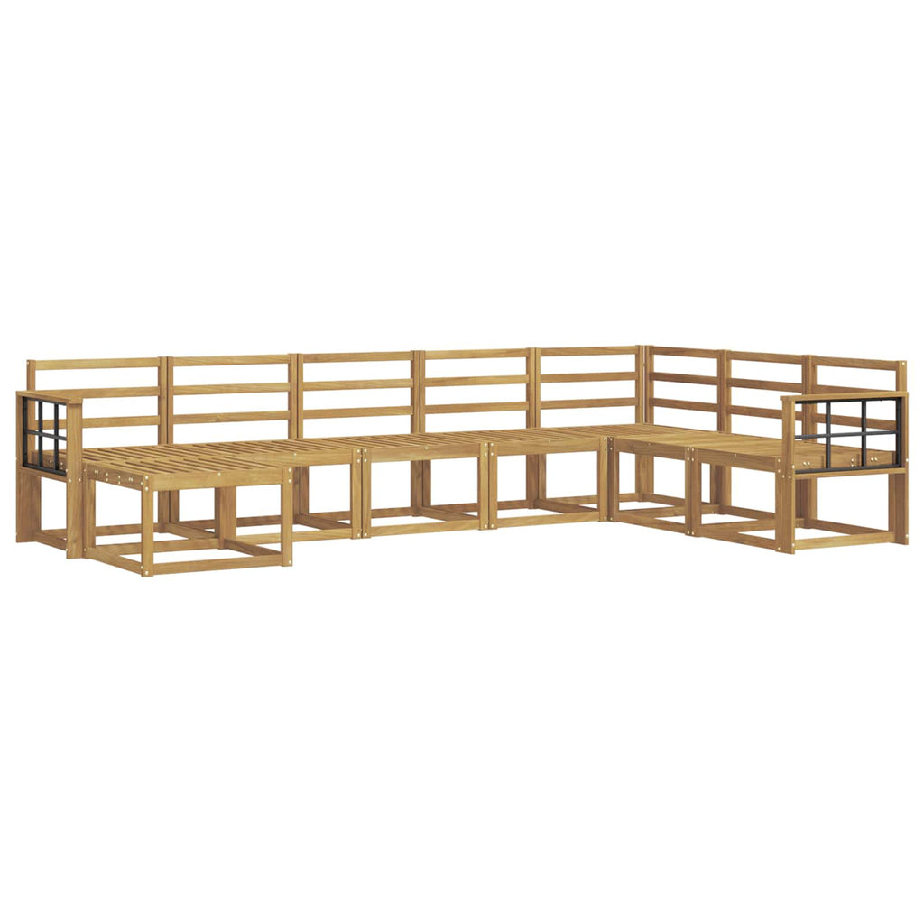 Outdoor-Sofagarnitur 8 pcs Weiß Massivholz Akazie