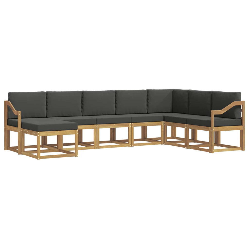 Outdoor-Sofagarnitur mit Kissen 8 pcs Weiß und Anthrazit