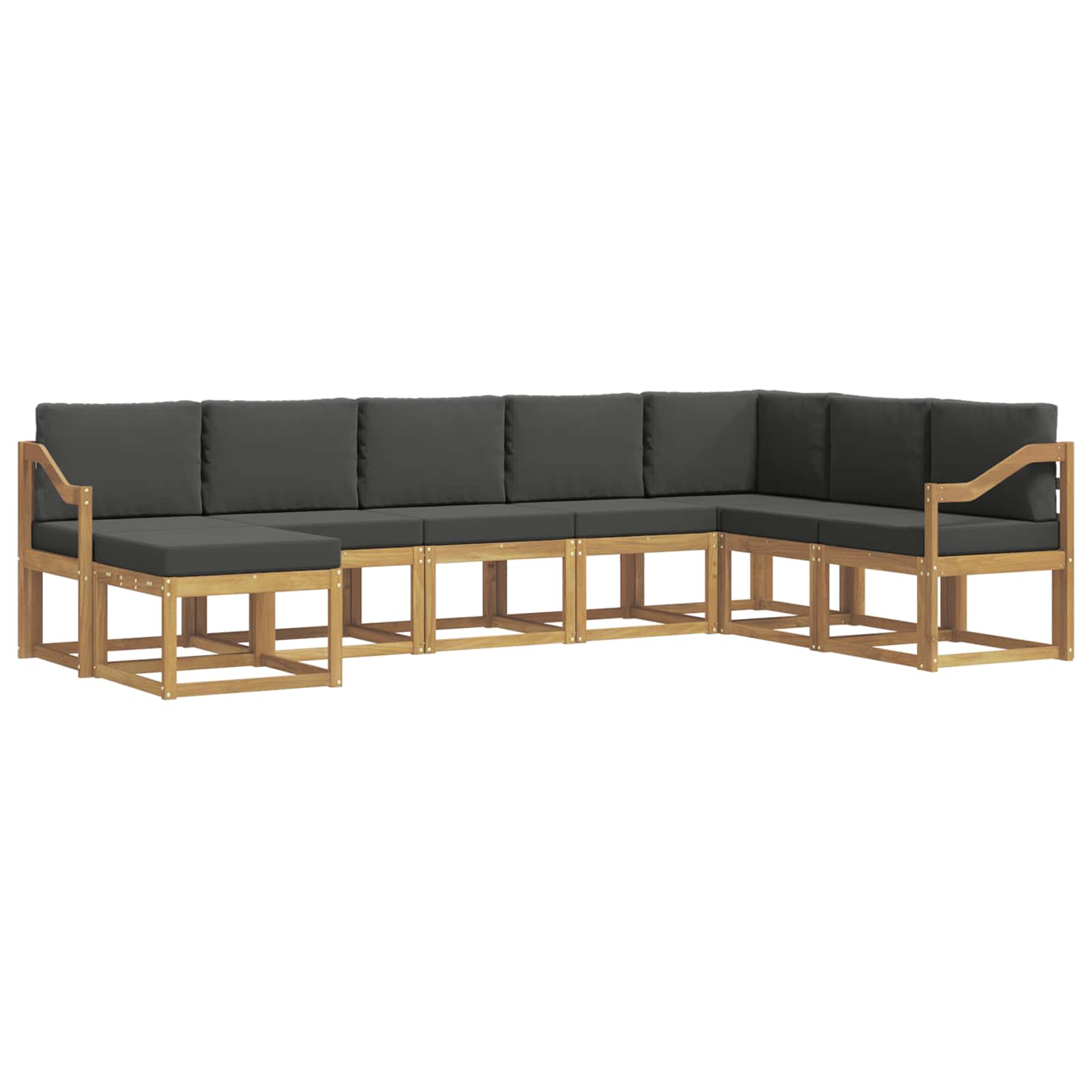 Outdoor-Sofagarnitur mit Kissen 8 pcs Weiß und Anthrazit