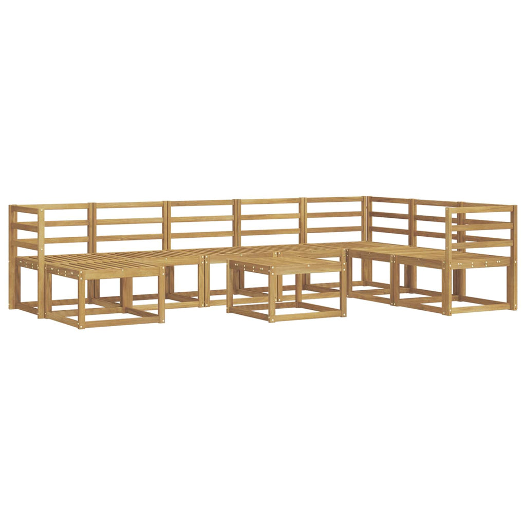 Outdoor-Sofagarnitur 9 pcs Weiß Massivholz Akazie