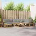 Outdoor-Sofagarnitur mit Kissen 9 pcs Weiß und Hellgrau