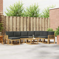 Outdoor-Sofagarnitur mit Kissen 9 pcs Weiß und Anthrazit