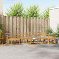 Outdoor-Sofagarnitur 9 pcs Weiß Massivholz Akazie