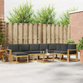 Outdoor-Sofagarnitur mit Kissen 9 pcs Weiß und Anthrazit
