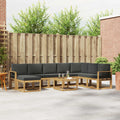 Outdoor-Sofagarnitur mit Kissen 9 pcs Weiß und Anthrazit