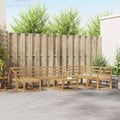 Outdoor-Sofagarnitur 9 pcs Weiß Massivholz Akazie