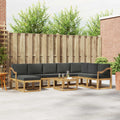 Outdoor-Sofagarnitur mit Kissen 9 pcs Weiß und Anthrazit