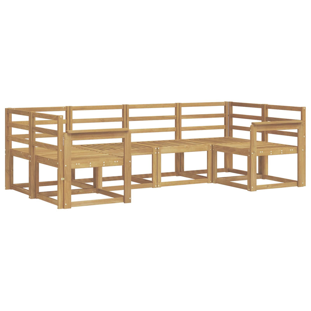 Outdoor-Sofagarnitur 6 pcs Weiß Massivholz Akazie
