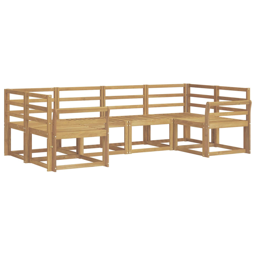 Outdoor-Sofagarnitur 6 pcs Weiß Massivholz Akazie
