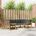 Outdoor-Sofagarnitur mit Kissen 6 pcs Weiß und Anthrazit