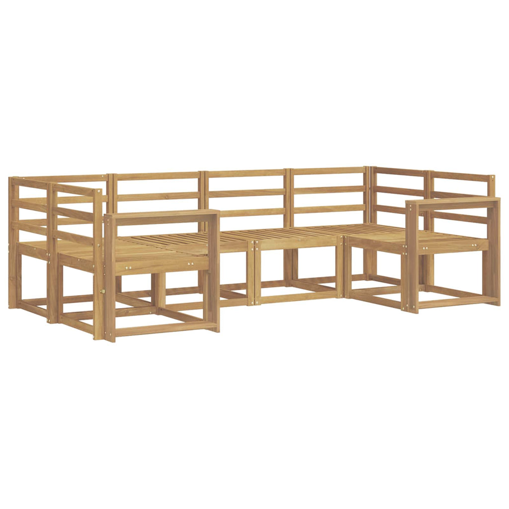Outdoor-Sofagarnitur 6 pcs Weiß Massivholz Akazie