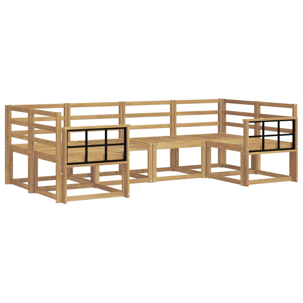 Outdoor-Sofagarnitur 6 pcs Weiß Massivholz Akazie