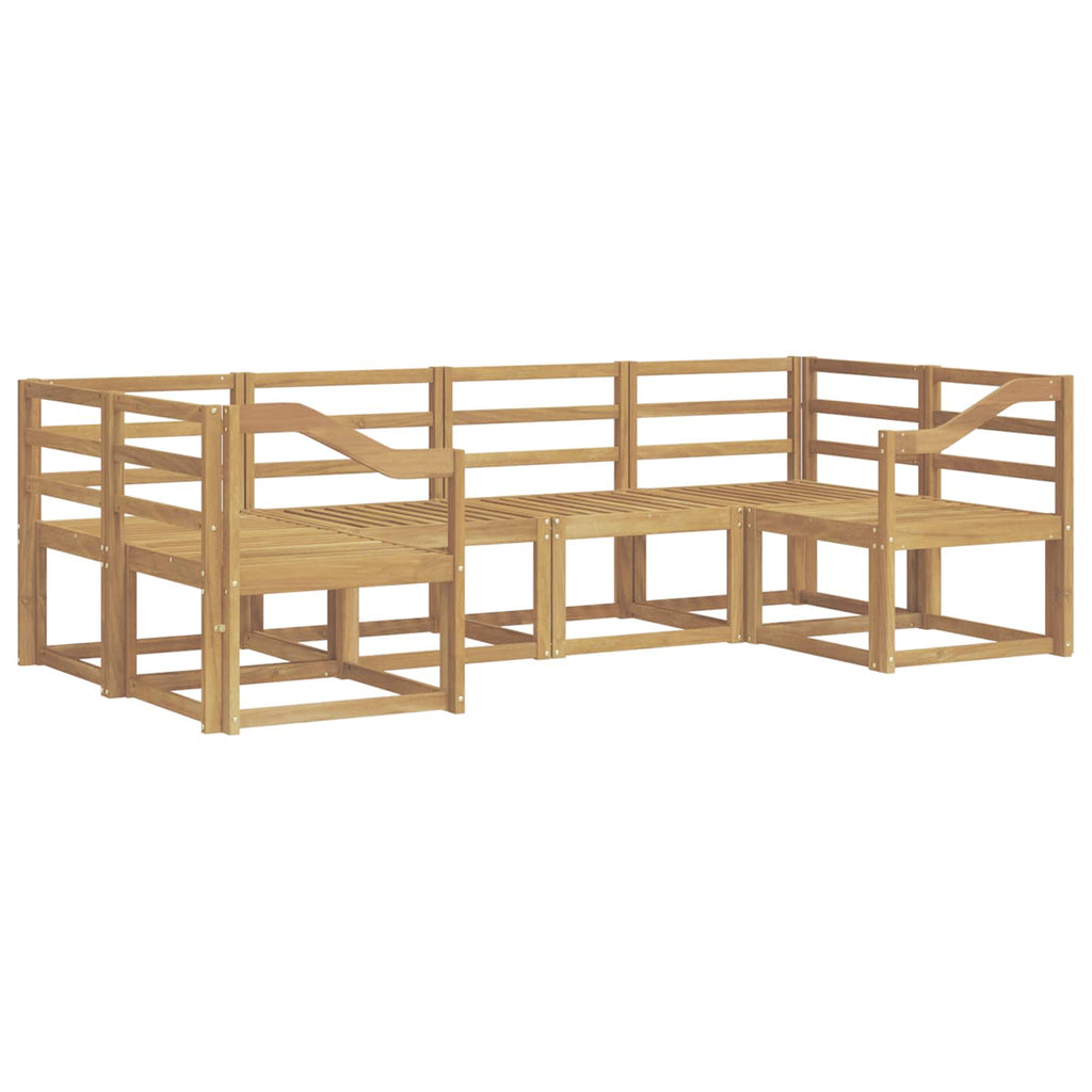 Outdoor-Sofagarnitur 6 pcs Weiß Massivholz Akazie