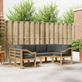 Outdoor-Sofagarnitur mit Kissen 6 pcs Weiß und Anthrazit