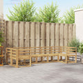 Outdoor-Sofagarnitur 7 pcs Weiß Massivholz Akazie
