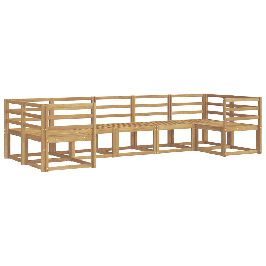 Outdoor-Sofagarnitur 7 pcs Weiß Massivholz Akazie