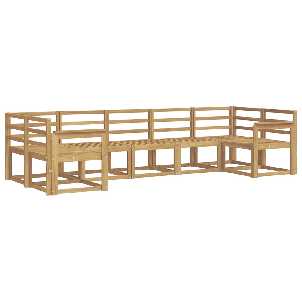 Outdoor-Sofagarnitur 7 pcs Weiß Massivholz Akazie