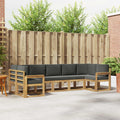 Outdoor-Sofagarnitur mit Kissen 7 pcs Weiß und Anthrazit