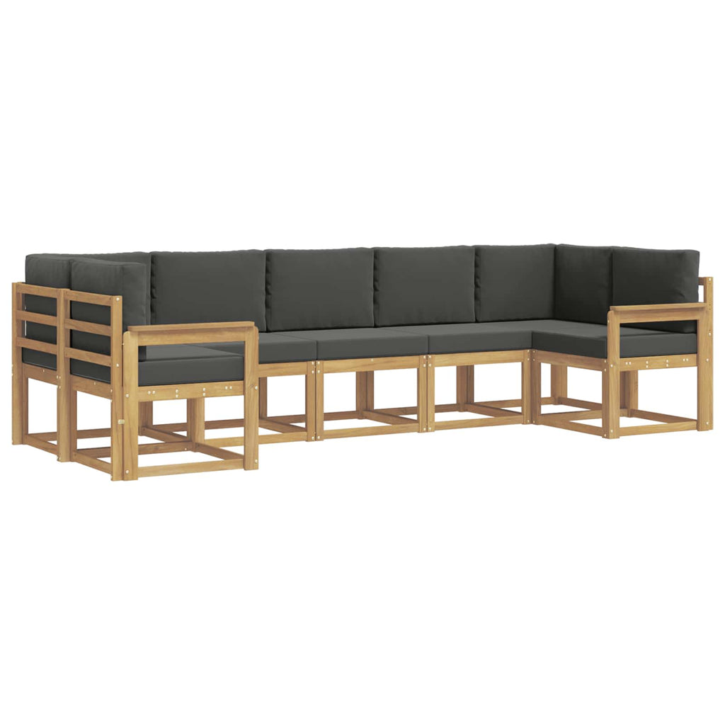 Outdoor-Sofagarnitur mit Kissen 7 pcs Weiß und Anthrazit