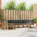 Outdoor-Sofagarnitur mit Kissen 7 pcs Weiß und Anthrazit