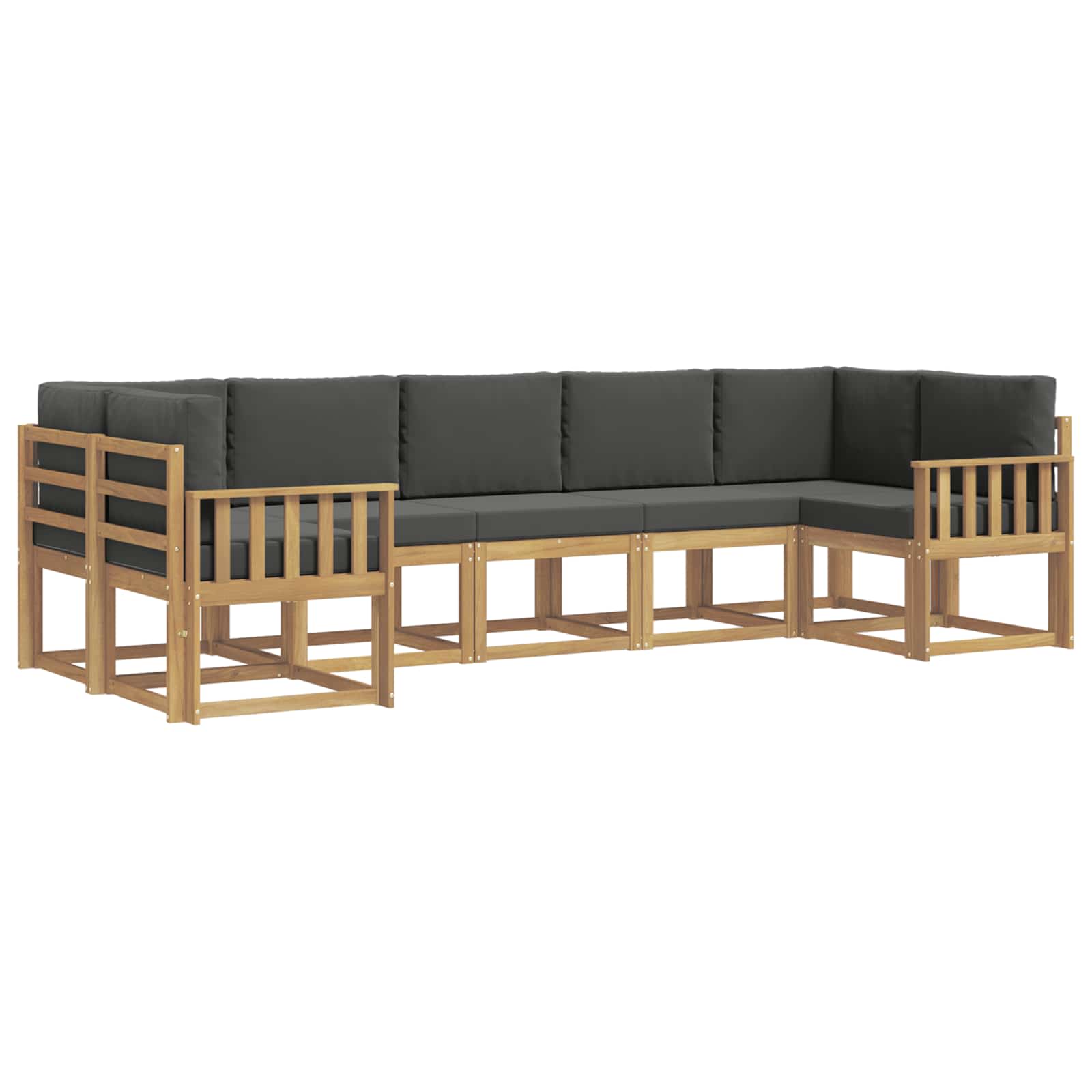 Outdoor-Sofagarnitur mit Kissen 7 pcs Weiß und Anthrazit