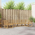Outdoor-Sofagarnitur 7 pcs Weiß Massivholz Akazie