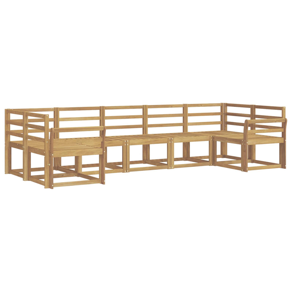 Outdoor-Sofagarnitur 7 pcs Weiß Massivholz Akazie