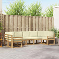 Outdoor-Sofagarnitur mit Kissen 7 pcs Weiß und Creme