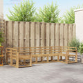 Outdoor-Sofagarnitur 7 pcs Weiß Massivholz Akazie
