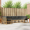 Outdoor-Sofagarnitur mit Kissen 7 pcs Weiß und Anthrazit