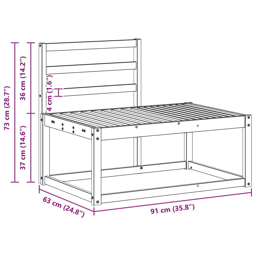 Outdoor-Sofagarnitur 2 pcs Weiß 182,5 x 63 x 73 cm