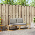 Outdoor-Sofagarnitur 2 pcs Weiß und Hellgrau Polyester
