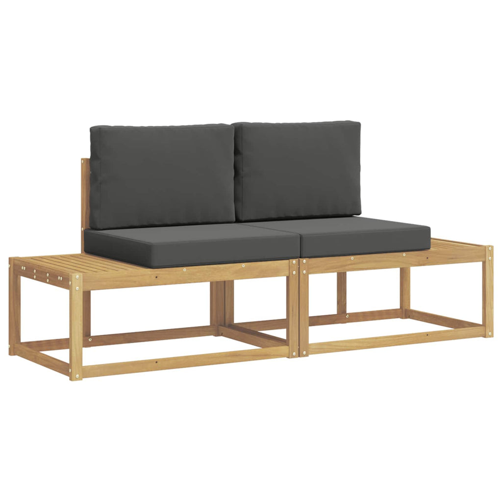 Outdoor-Sofagarnitur 2 pcs Weiß und Anthrazit Polyester