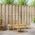 Outdoor-Sofagarnitur 3 pcs Weiß Massivholz Akazie