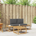 Outdoor-Sofagarnitur 3 pcs Weiß und Anthrazit Polyester