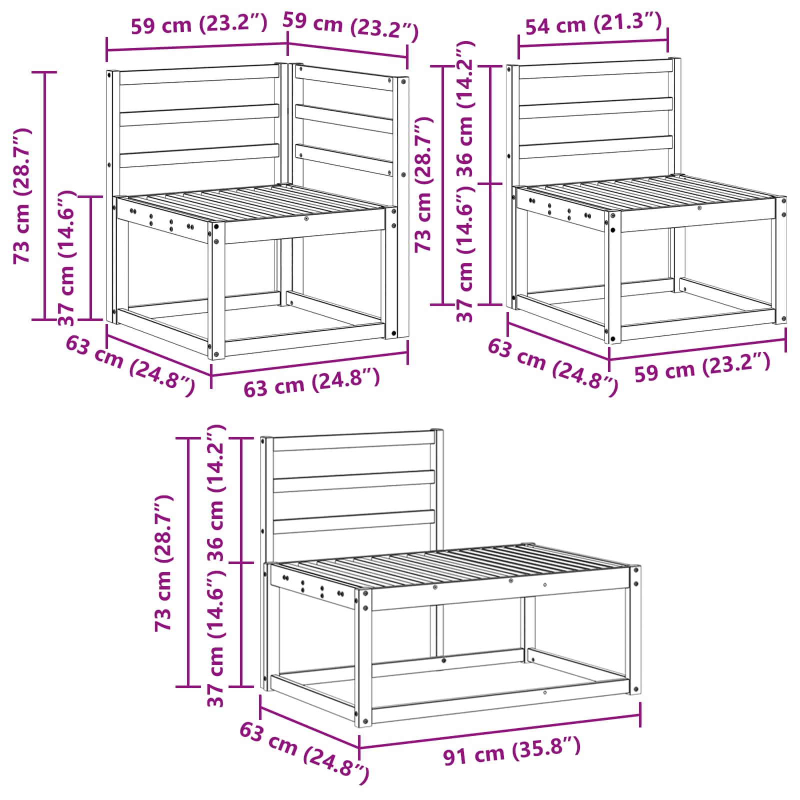 Outdoor-Sofagarnitur
