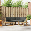 Outdoor-Sofagarnitur 3 Stück Weiß und Anthrazit Polyester
