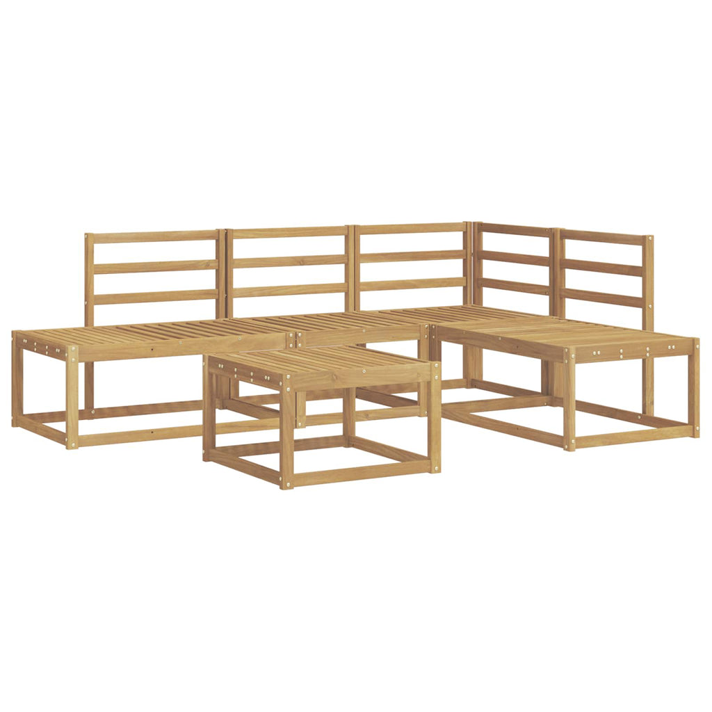 Outdoor-Sofagarnitur 5 Stück Weiß