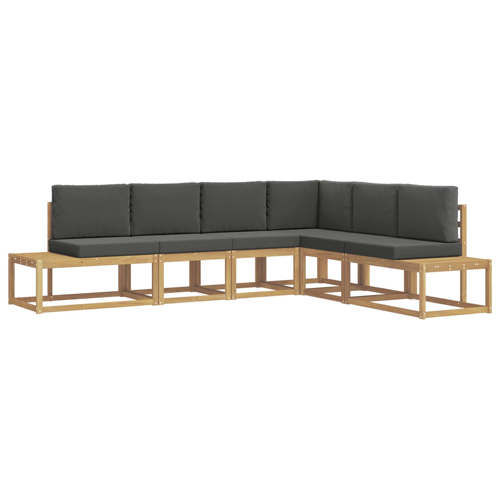Outdoor-Sofagarnitur 4 Stück Weiß und Anthrazit Polyester