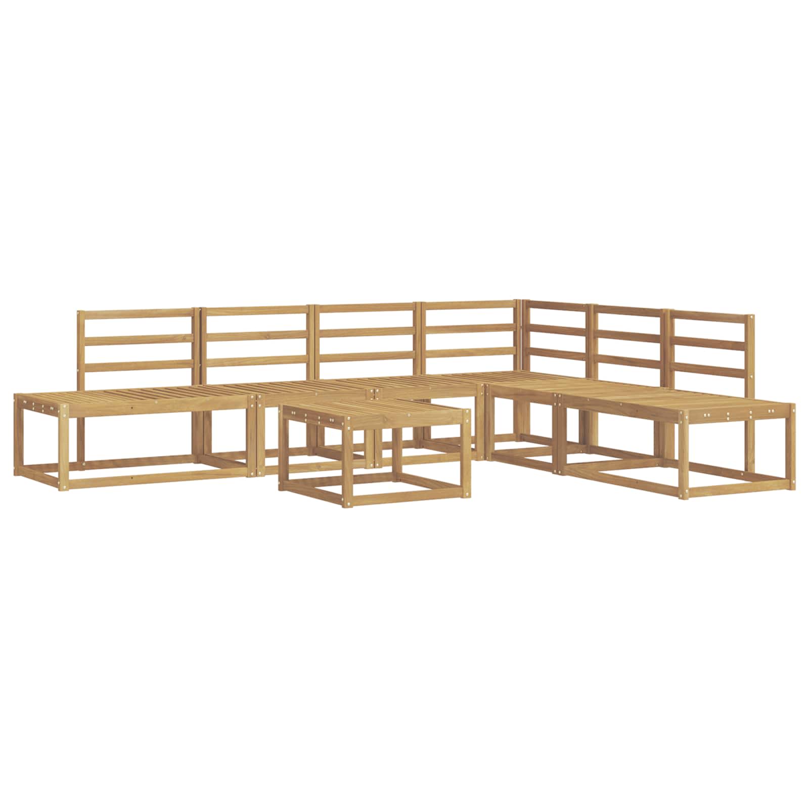 Outdoor-Sofagarnitur 7 Stück Weiß